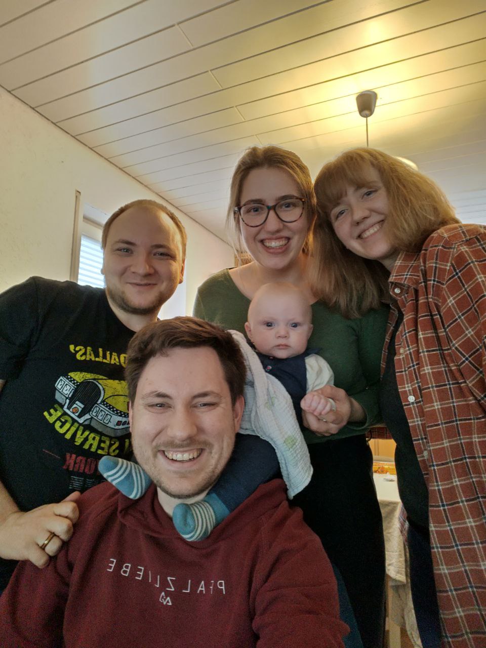 Andreas, Sebastian, Natalie, Felix und Alexandra - Natalie's Schwester, Schwager und Neffe