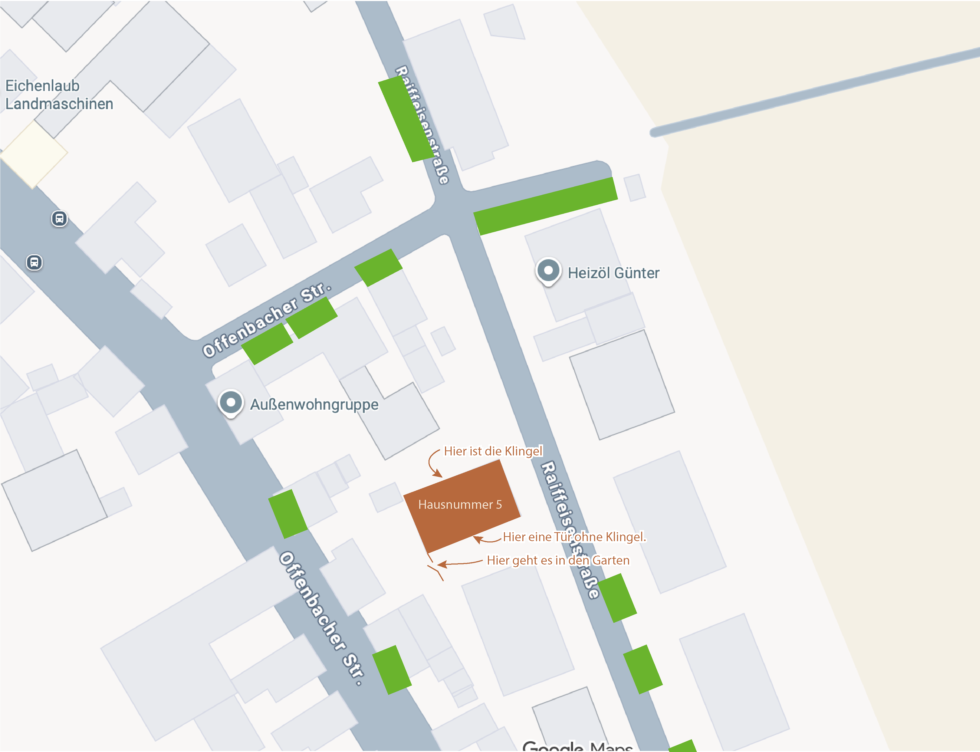 Parkplätze beim Sektempfang